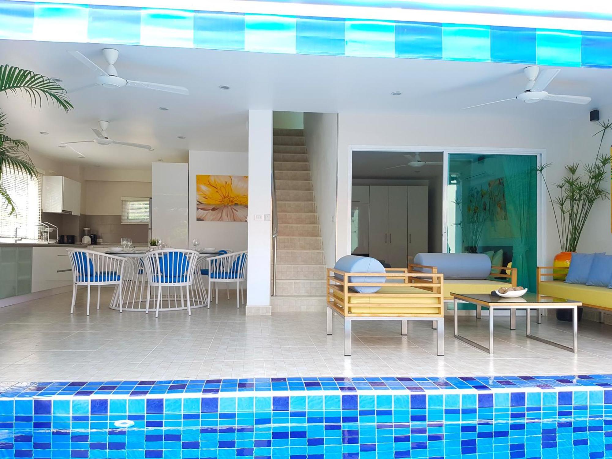 Beachside 3-Bedroom Townhouse W Private Pool At 70 Meters From Beach บ้านบางปอ ภายนอก รูปภาพ