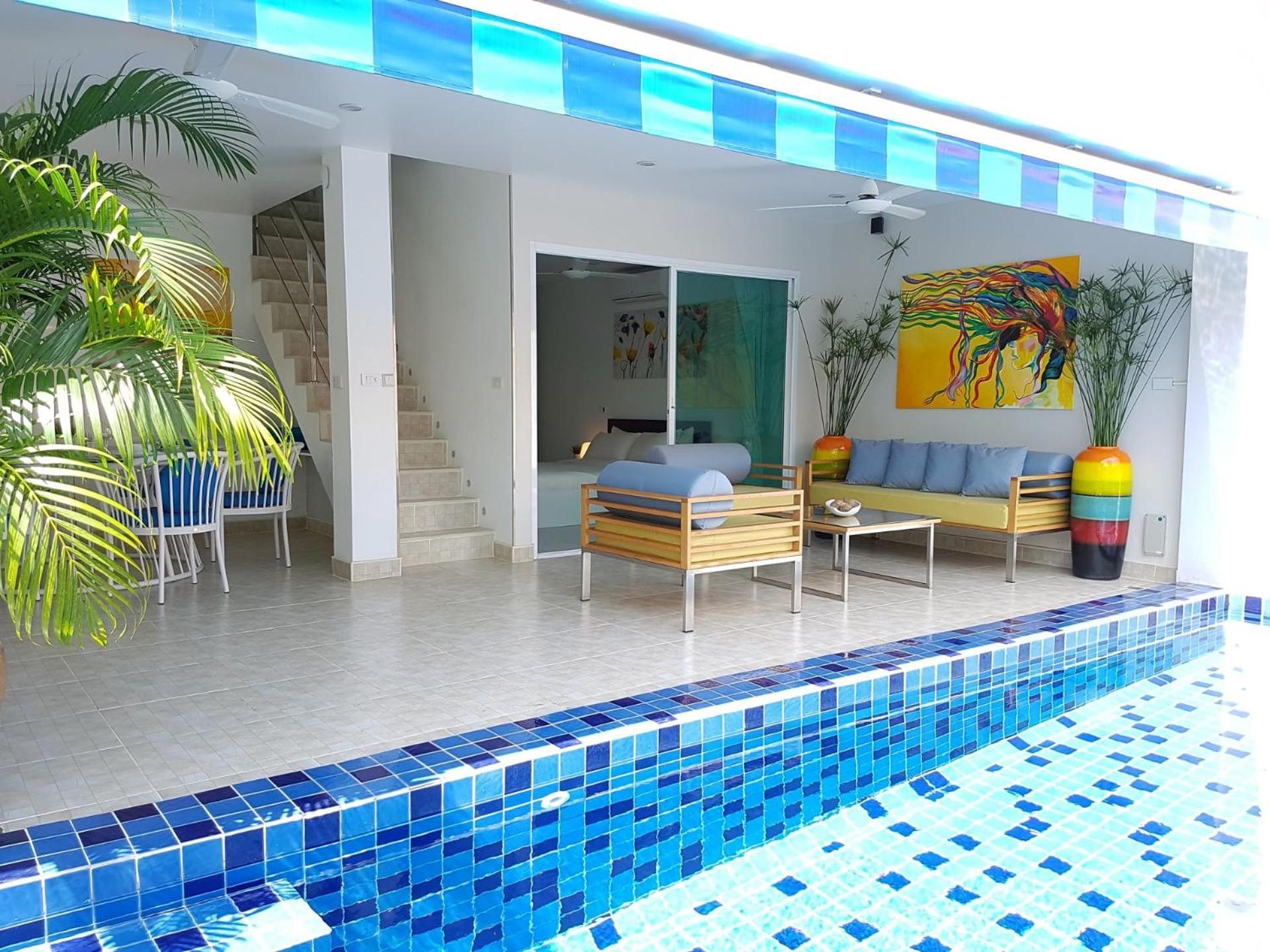 Beachside 3-Bedroom Townhouse W Private Pool At 70 Meters From Beach บ้านบางปอ ภายนอก รูปภาพ